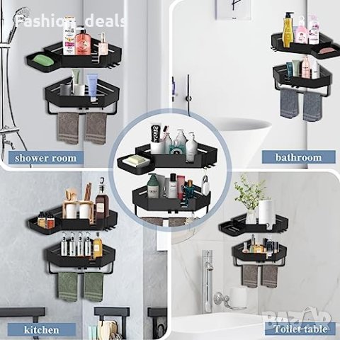 Нови 2 броя ъглови Рафтове за съхранение в баня кухня Органайзер, снимка 7 - Други стоки за дома - 42889041