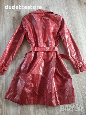 Изключително красив шлифер манто червен бордо, снимка 6 - Палта, манта - 34069540