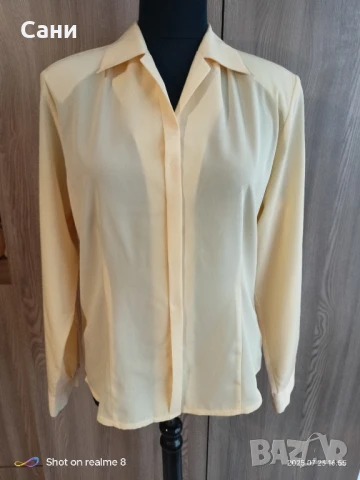 Жълта риза с копчета , снимка 2 - Ризи - 51119829