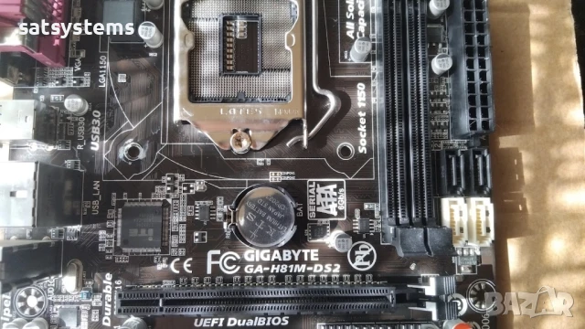 Дънна платка Gigabyte GA-H81M-DS2 Socket LGA1150, снимка 4 - Дънни платки - 50912299