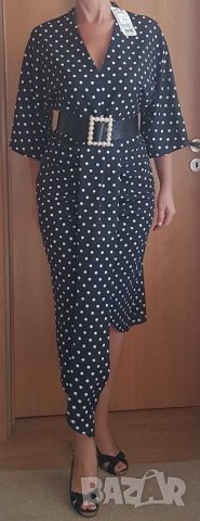 Официална рокля на точки Fervente Istanbul , снимка 4 - Рокли - 30194249