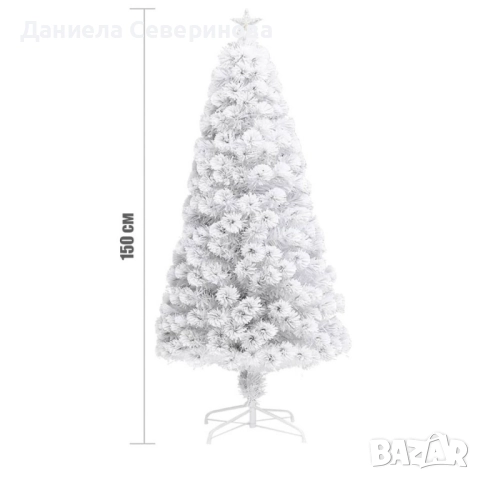 Изкуствена коледна елха - бяла - 90 см., снимка 2 - Други - 47301741