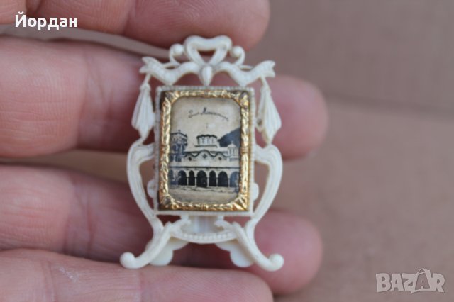 Стара рамка със снимка Рилски манастир , снимка 5 - Антикварни и старинни предмети - 36890605