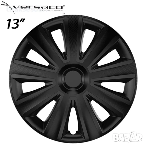 4 Броя Тасове за джанти 13'' Versaco Carbon Aviator - Black