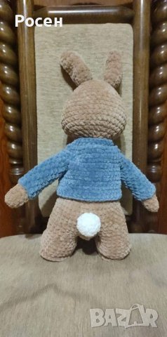 Ръчно плетено зайче, снимка 3 - Плюшени играчки - 39424367