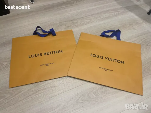 Бутикова подаръчна торба Louis Vuitton carrier shopping bag 22cm x18cm, снимка 10 - Чанти - 49515700