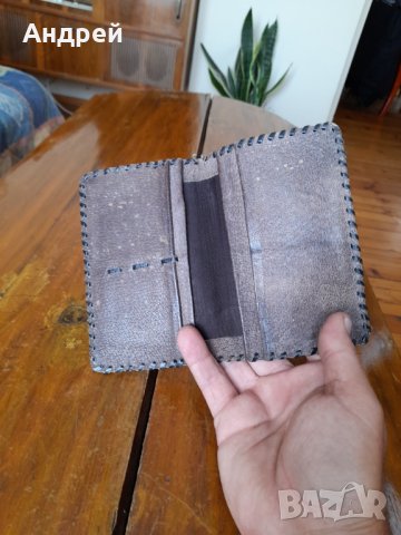 Стар кожен портфейл,портмоне #7, снимка 3 - Антикварни и старинни предмети - 33854045