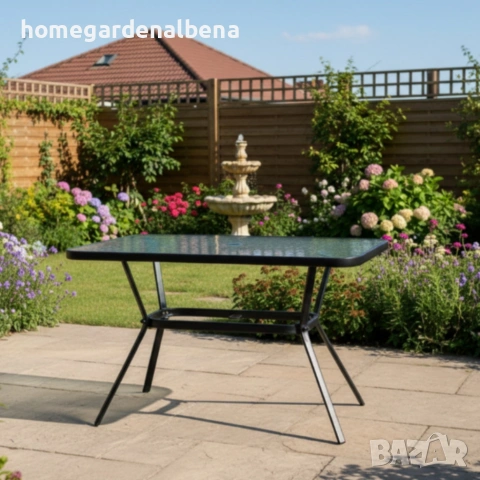 Елегантна Правоъгълна Маса със Стъклен Плот — Стил и Здравина във Всяко Пространство!, снимка 6 - Маси - 54055844