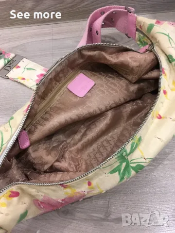 Vintage Dior Inspired Floral Denim чанта, снимка 10 - Чанти - 55955450