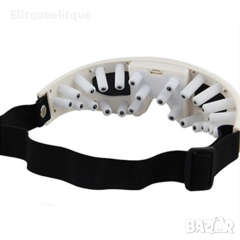 Акупунктурен масажор за очи с вибрации и регулираща се лента, снимка 3 - Масажори - 52167007