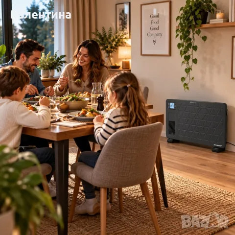 Електрически конвектор 2300 W с WiFi управление, LCD дисплей, дистанционно и 3 режима на отопление