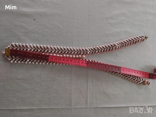 Колие вратовръзка от розови и черни мъниста , снимка 7 - Колиета, медальони, синджири - 52016460