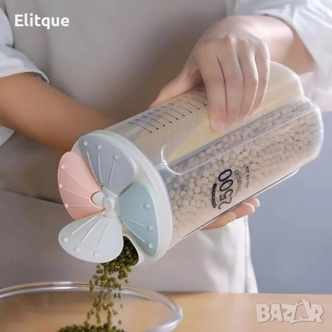 Многофункционален контейнер с 4 отделения за зърнени храни и подправки, снимка 5 - Други - 52919176