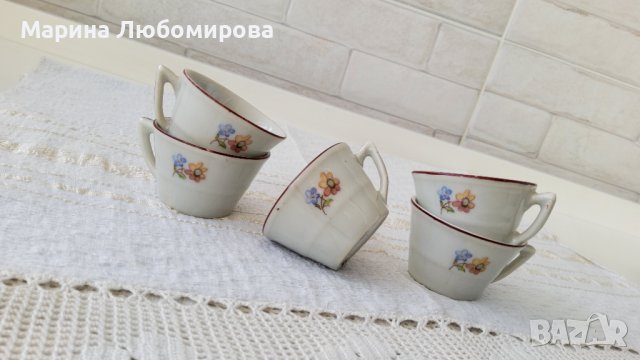 Български порцелан/Ретро ракиени чашки, снимка 2 - Антикварни и старинни предмети - 37454774