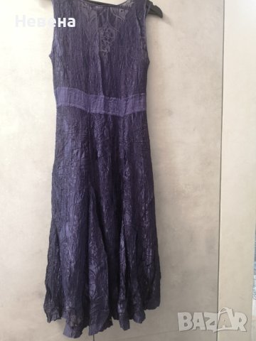 Нова Лилава Рокля естествена коприна, размер M-L, Monsoon, снимка 4 - Рокли - 40655503