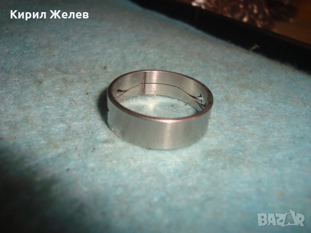 АРТ МОДЕН ПРЪСТЕН от БЛАГОРОДНА НЕРЪЖДАЕМА СТОМАНА Тип ХАЛКА 27131, снимка 8 - Пръстени - 35053787