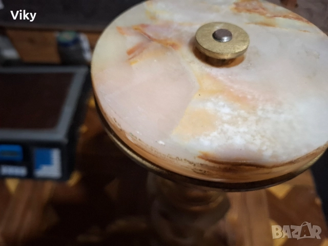 Стара месингова поставка с три крака, снимка 11 - Антикварни и старинни предмети - 51583134