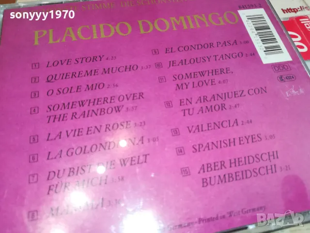 placido domingo original cd-внос germany 2702251620, снимка 10 - CD дискове - 49302707