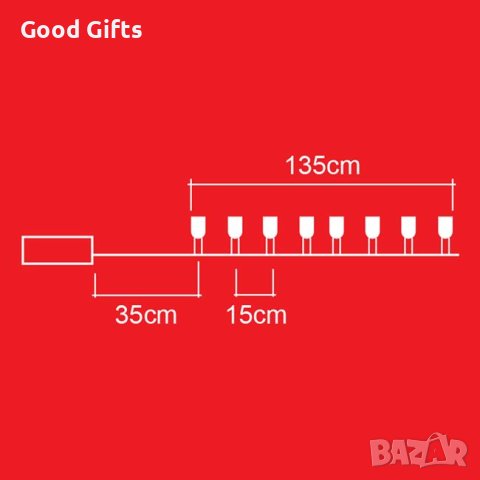 Коледни лампички Ледени висулки, 1.70м, Студено бяло, снимка 3 - Лед осветление - 42745432