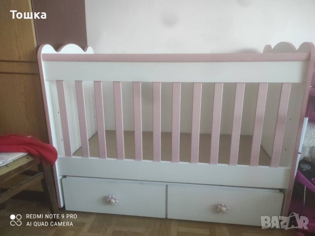Детско легло с люлеещ се механизъм , снимка 2 - Мебели за детската стая - 44222407