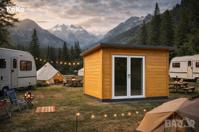 Дървено бунгало с баня и WC – подходящо за къмпинги и туристически обекти, снимка 3 - Дърводелски услуги - 53078555