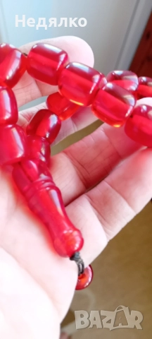 Стара броеница, кехлибар,38гр,17 зърна, снимка 7 - Антикварни и старинни предмети - 51770534