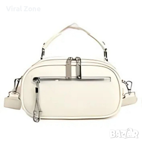 Модерна дамска чанта с ципове в различни цветове, снимка 5 - Чанти - 53290544