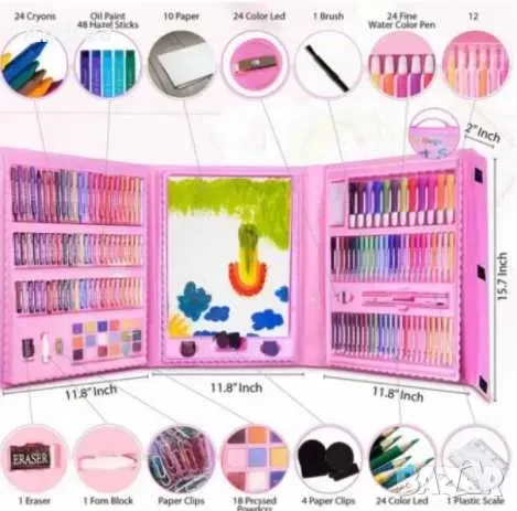 МЕГА Art Set Детски комплект за рисуване, снимка 4 - Други - 48018371