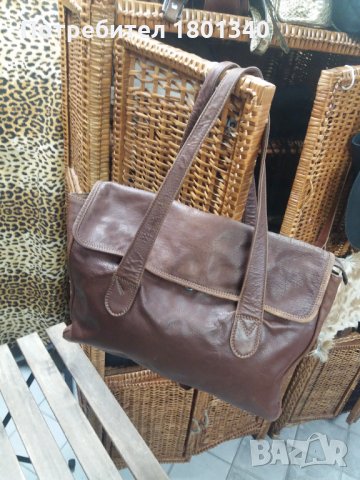 ПРОМО !! Marianelli естествена кожа- Италия, чанта с 3 прегради 