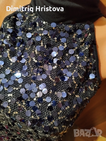 Тъмно синя блузка , снимка 4 - Корсети, бюстиета, топове - 44779346