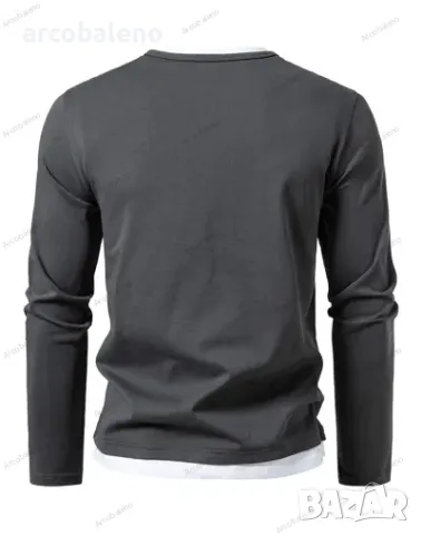 Ликвидация! Мъжка тениска с дълъг ръкав - Доставка 24 часа , снимка 4 - Блузи - 49424478