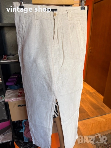 Ленен панталон Zara, размер M/L, снимка 5 - Панталони - 54126219