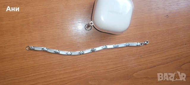 Сребърна гривна със седеф, снимка 3 - Гривни - 51836330