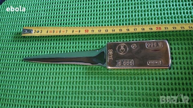 Нож за писма златно кюлче, снимка 2 - Антикварни и старинни предмети - 30313752