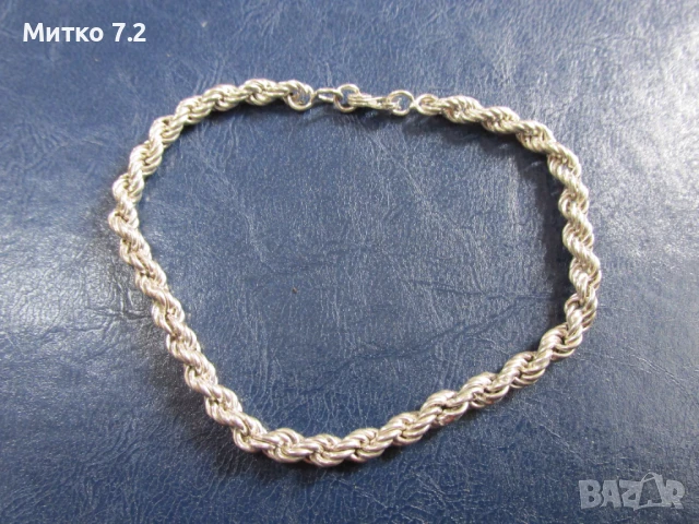 сребърна гривна - 7, снимка 2 - Гривни - 50805361