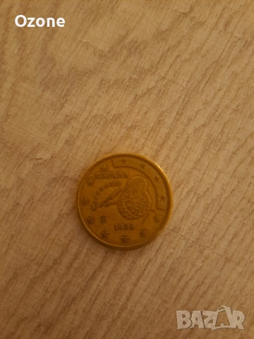 Монета от 50 цента Мигел де Сервантес 1999 г.