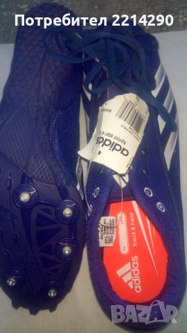 Adidas SprintStar IV Track & Field Navy Blue / White шпайкове 4 шпайкове 44 размер, снимка 4 - Спортна екипировка - 37395759