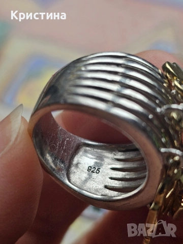 Марков сребърен пръстен с талисмани, снимка 7 - Пръстени - 51955594