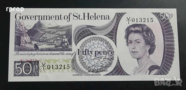 Света Елена.
Първата им банкнота 1979 година.
50 ренса.
UNC.