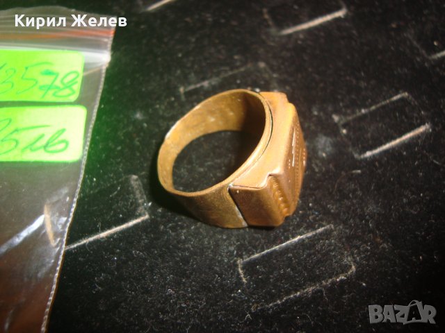 МЕДЕН СТАР ВИНТИДЖ ПРЪСТЕН РЪЧНА РАБОТА ОРНАМЕНТИРАН РЕТРО СТИЛ 13578, снимка 7 - Антикварни и старинни предмети - 30287223