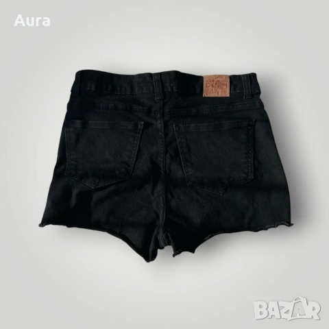 High waisted black shorts , снимка 2 - Къси панталони и бермуди - 54307634