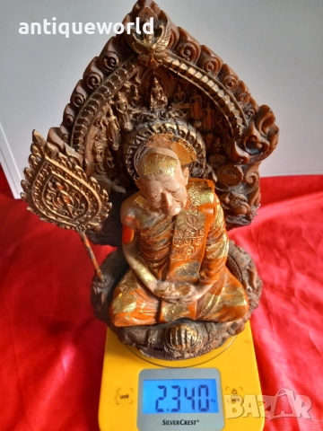 Стара БУДИСТКА Статуетка ,Фигура , МОНАХ , Буда, снимка 8 - Антикварни и старинни предмети - 51698180