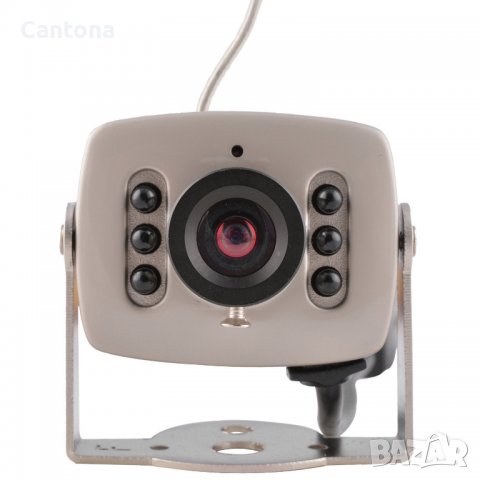 Цифрова мини охранителна камера, 6 IR диода, CMOS, PAL/NTSC, водоустойчива, снимка 2 - Камери - 37112477