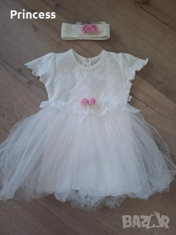 Детска дантелена рокля 80см.