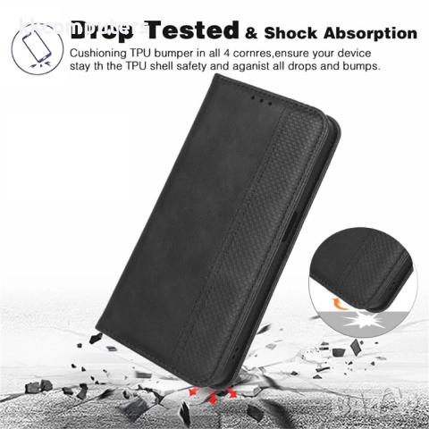 Кожен Ретро Калъф за ZTE nubia RedMagic 11 Pro 5G / 11 Pro+ 5G- Магнитно затваряне, Държач за карти , снимка 5 - Калъфи, кейсове - 52490655