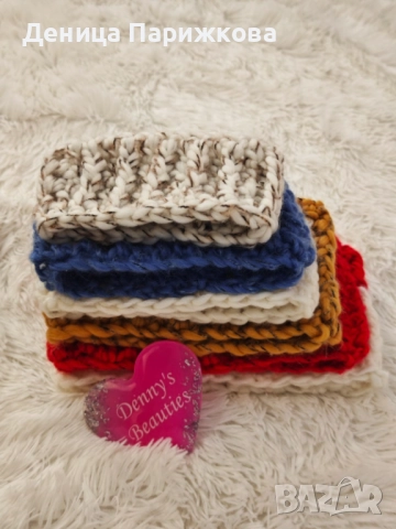 Ръчно плетен комплект лента за глава и снуд шал  модел Ариа в 5 размера, снимка 8 - Шалове - 52622415