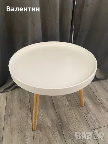 Кръгла помощна масичка , снимка 3 - Маси - 50215518