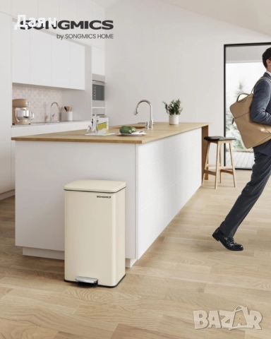 Кухненски кош за боклук SONGMICS, 40L, плавно затваряне, снимка 2 - Други стоки за дома - 52826741