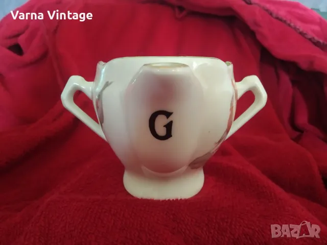  Стар порцеланов сепаратор сосник. 30-40 години. PL Франция. марк., снимка 7 - Антикварни и старинни предмети - 48780799