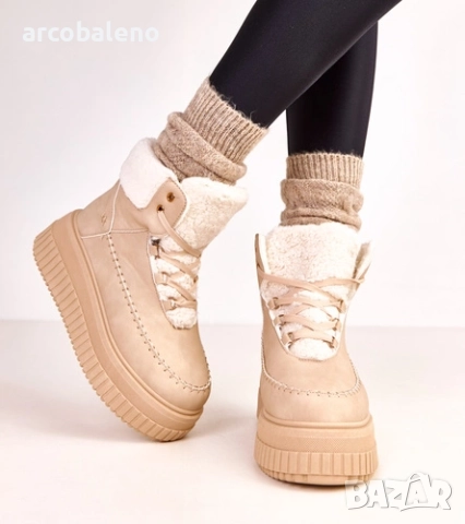 Дамски изолирани боти до глезена на платформа Lorraine, 3цвята , снимка 14 - Дамски боти - 52167015